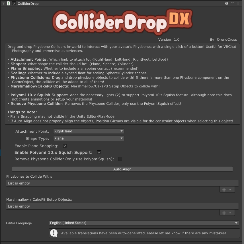 【VRChat】 ColliderDropDX コライダードロップ Avatar world-collision tool!【ModularAvatar】
