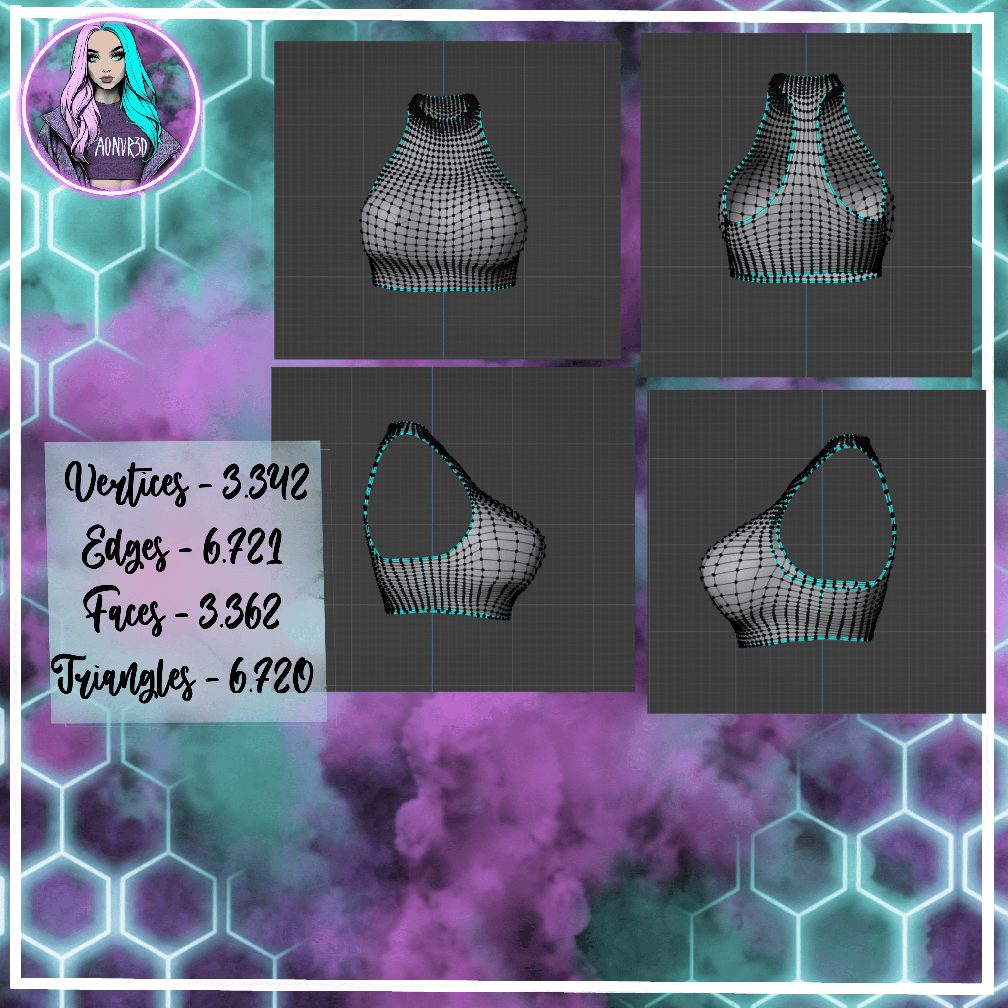 TANK TOP 4O + TEXTURES RIGGED ANIME SLIMFIT EGIRL ZINFIT