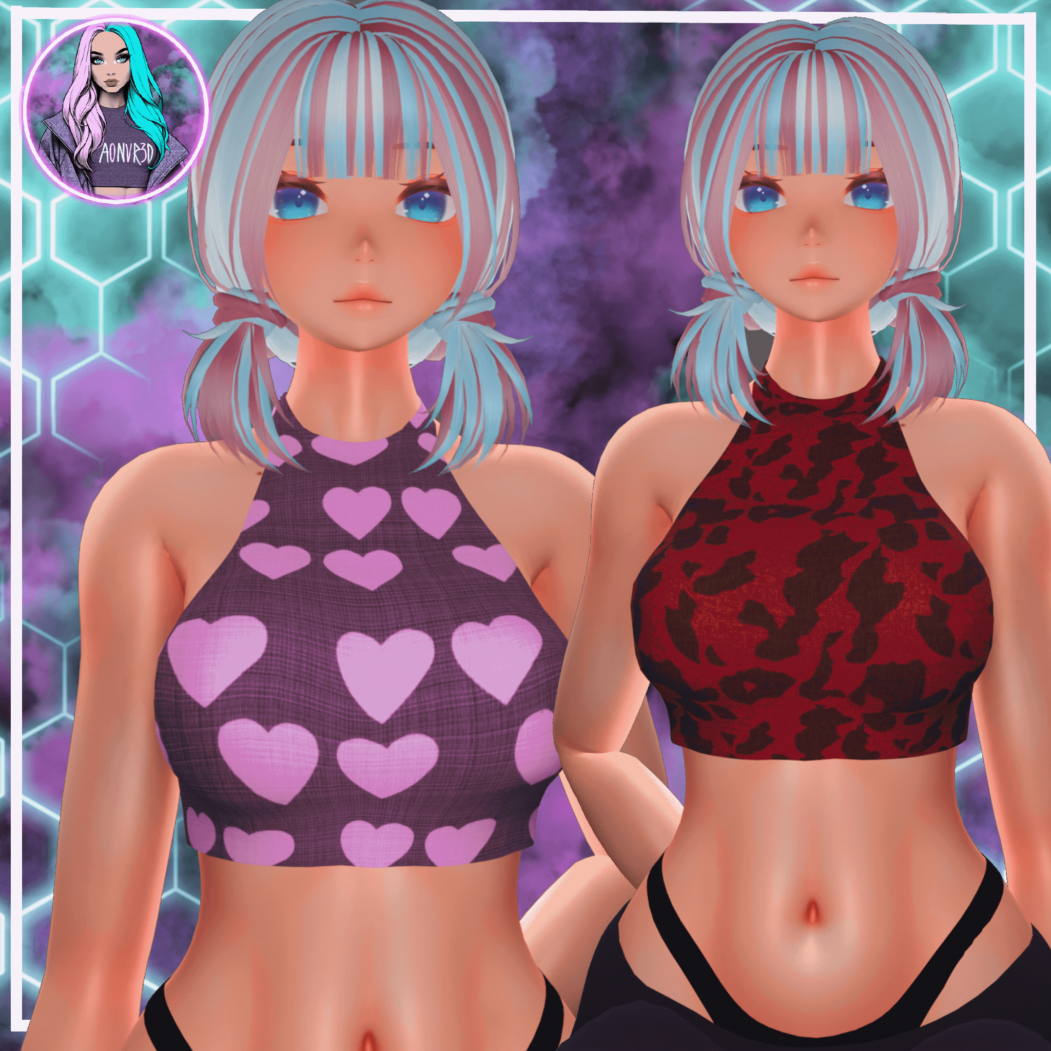 TANK TOP 4O + TEXTURES RIGGED ANIME SLIMFIT EGIRL ZINFIT