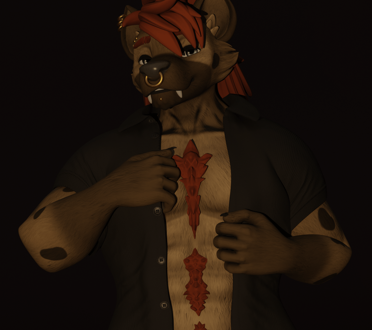 Male Winterpaw Canine - Buttoned Shirt