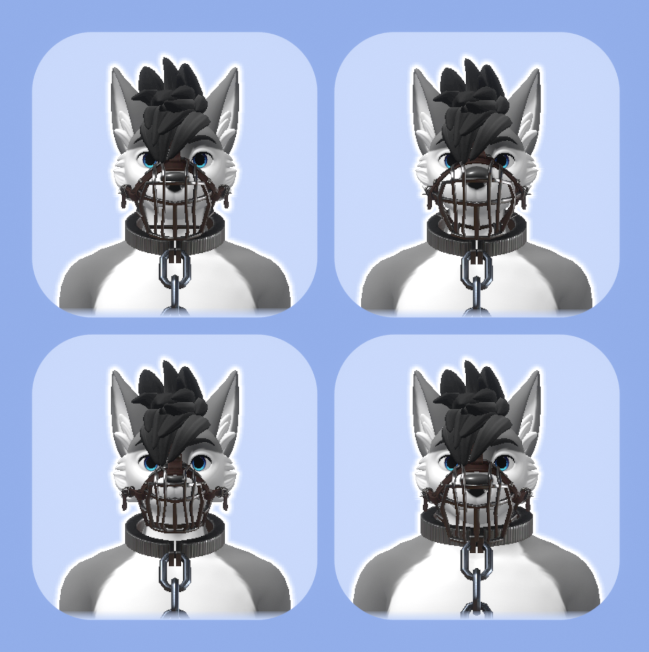 Male Winterpaw Canine - Beast Shackles and Muzzle