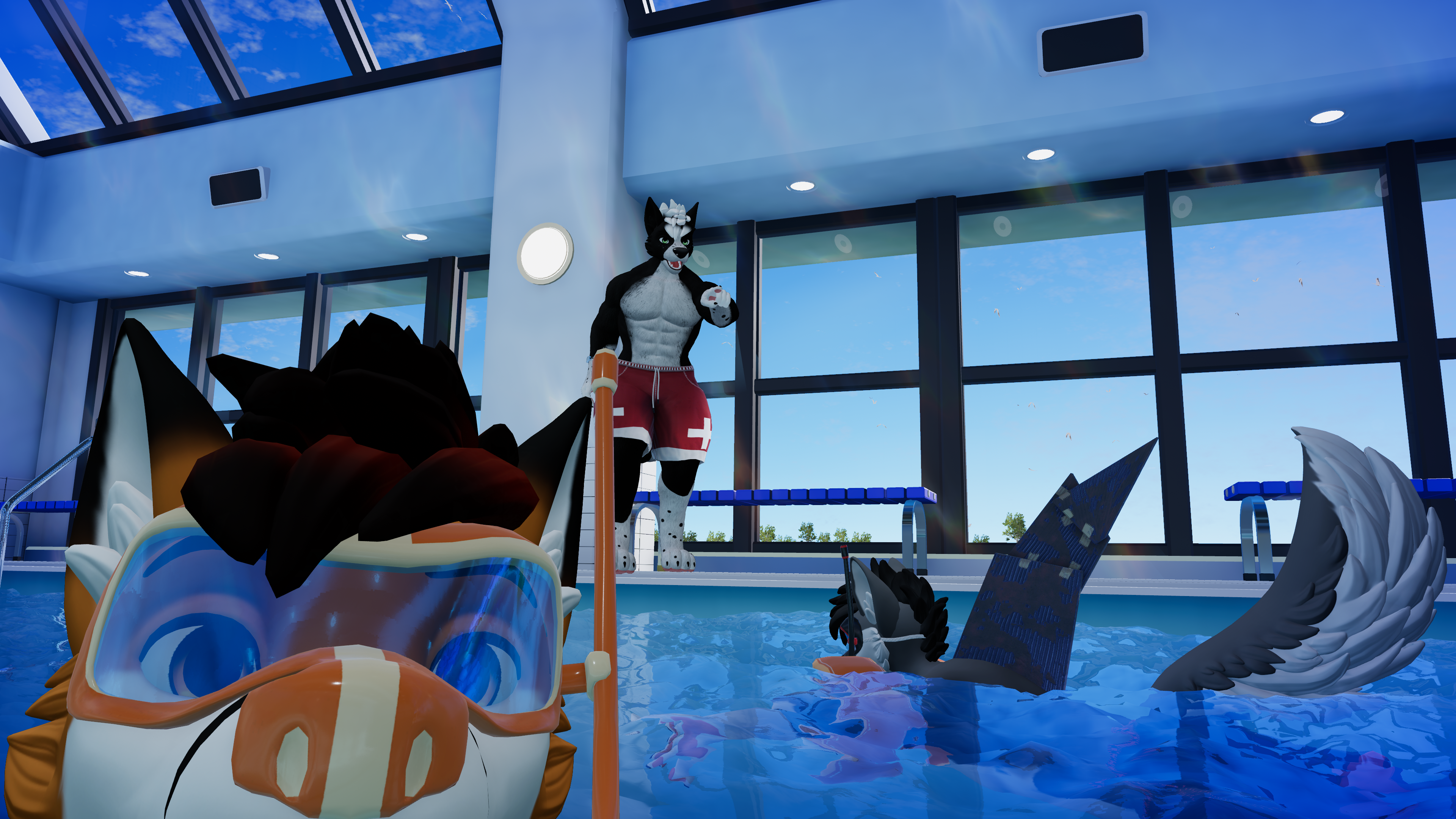 Male Winterpaw Canine - Summer Fun Outfit