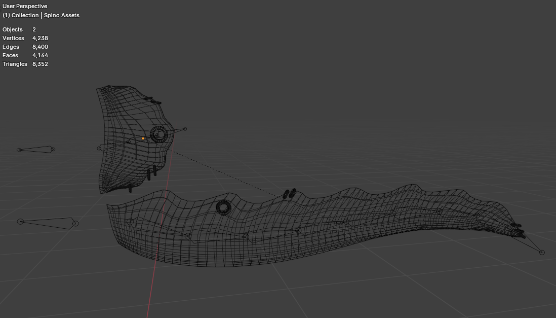 Spinosaurus Assets! Tail & Sail