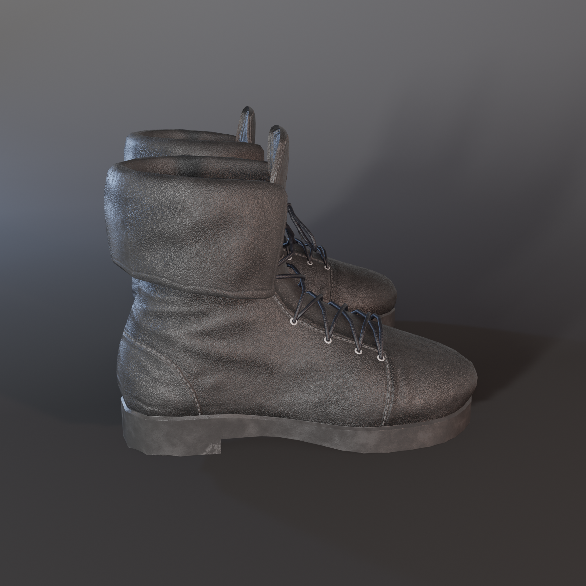 Simple Leather Boots || Personal & Commercial Use