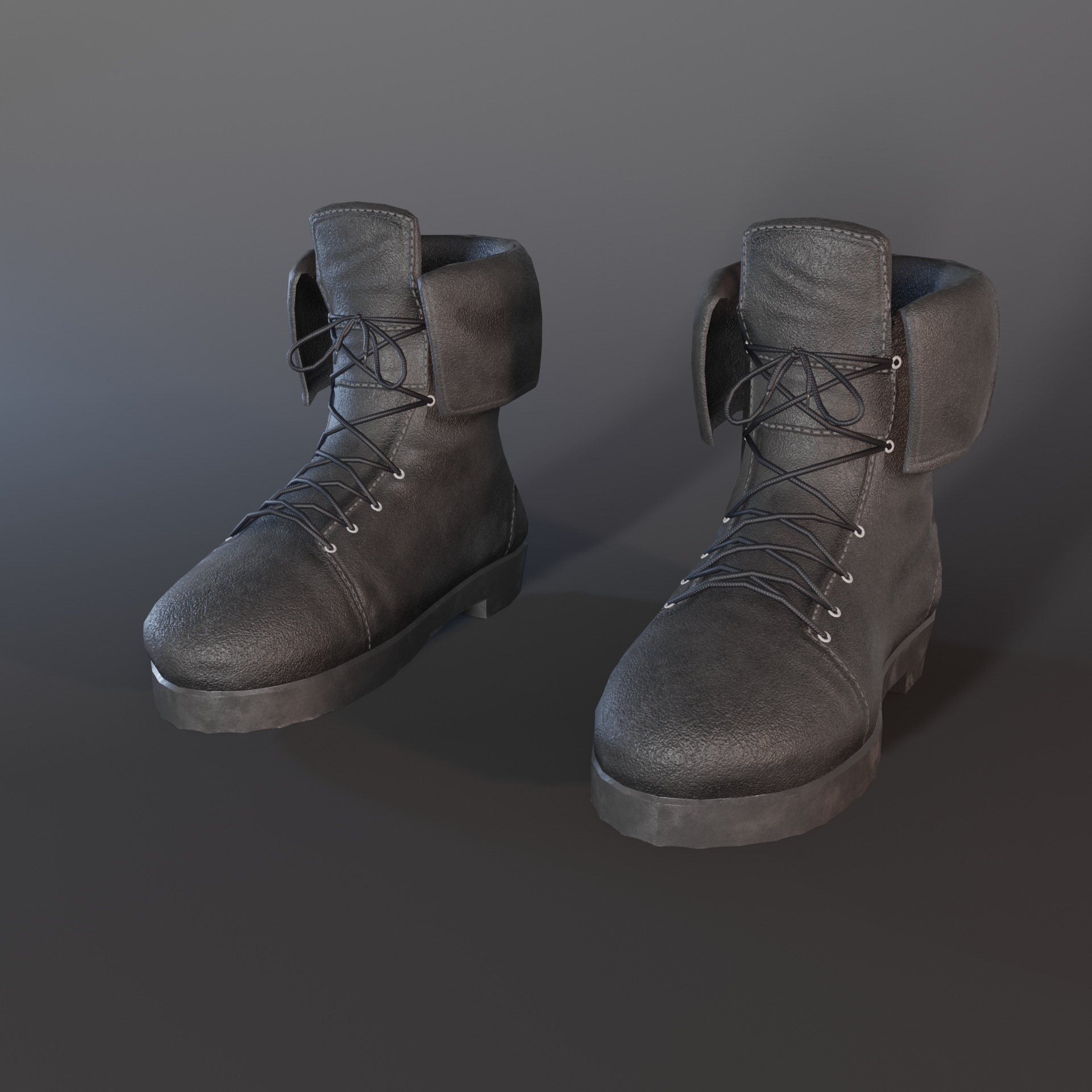 Simple Leather Boots || Personal & Commercial Use