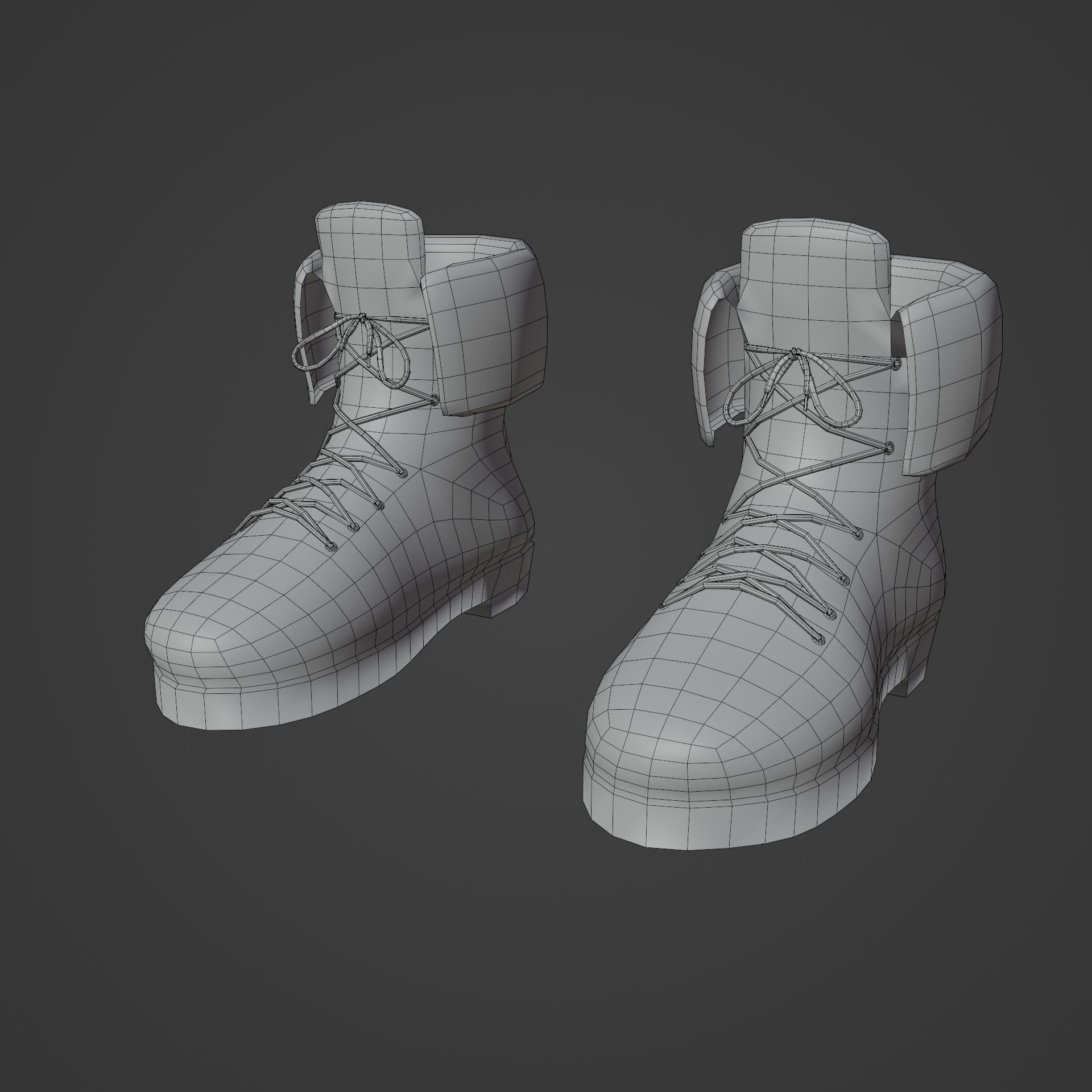Simple Leather Boots || Personal & Commercial Use