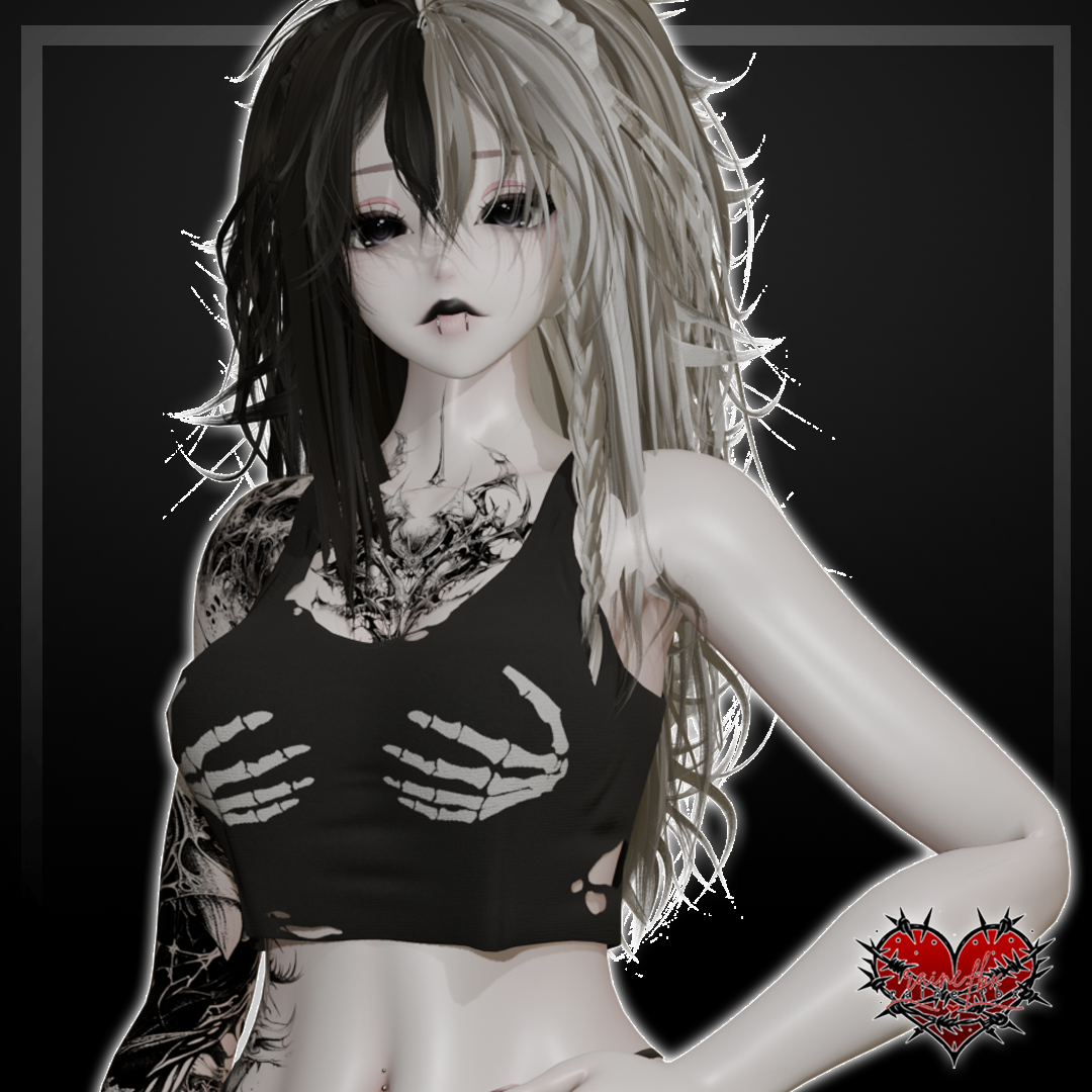 Loose Graphic Tank Top [ VRCHAT ASSET ]