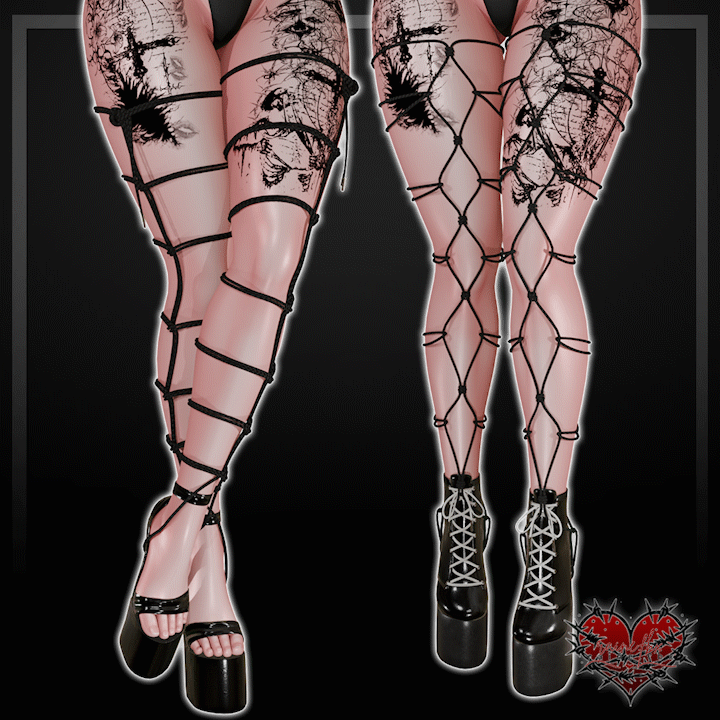 Shibari Ropes and Heels Set [ VRCHAT ASSET ]