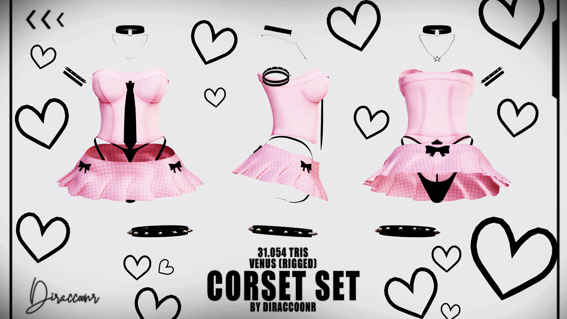 ♡ Corset Set (Venus Rigged)