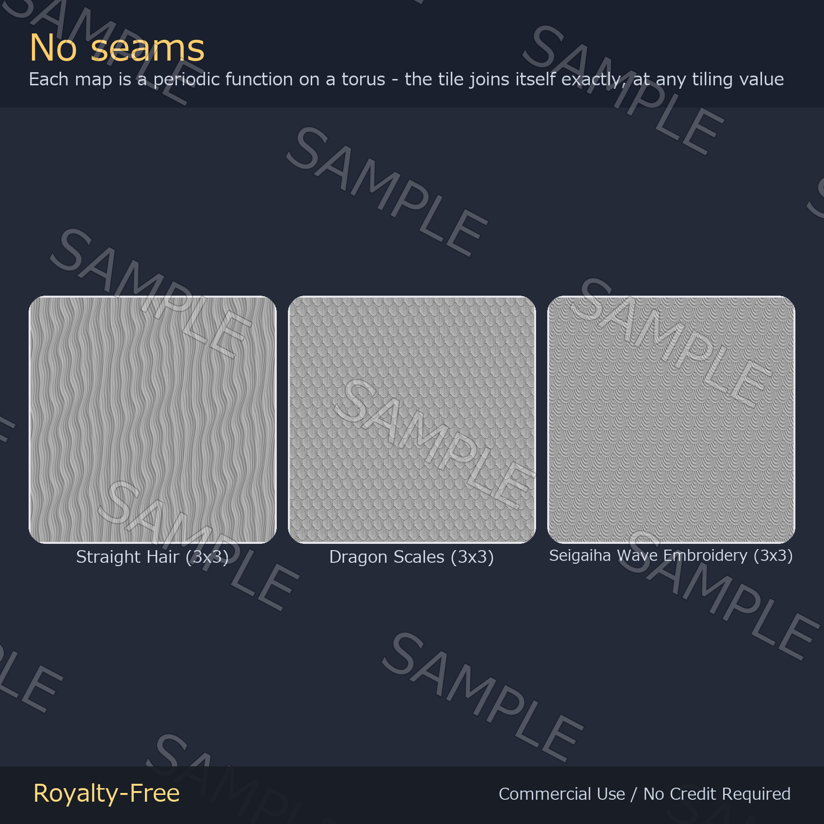 12 Hair Normal Maps + 8 MatCaps - Scales, Feathers & Embroidery | Works on Any Avatar
