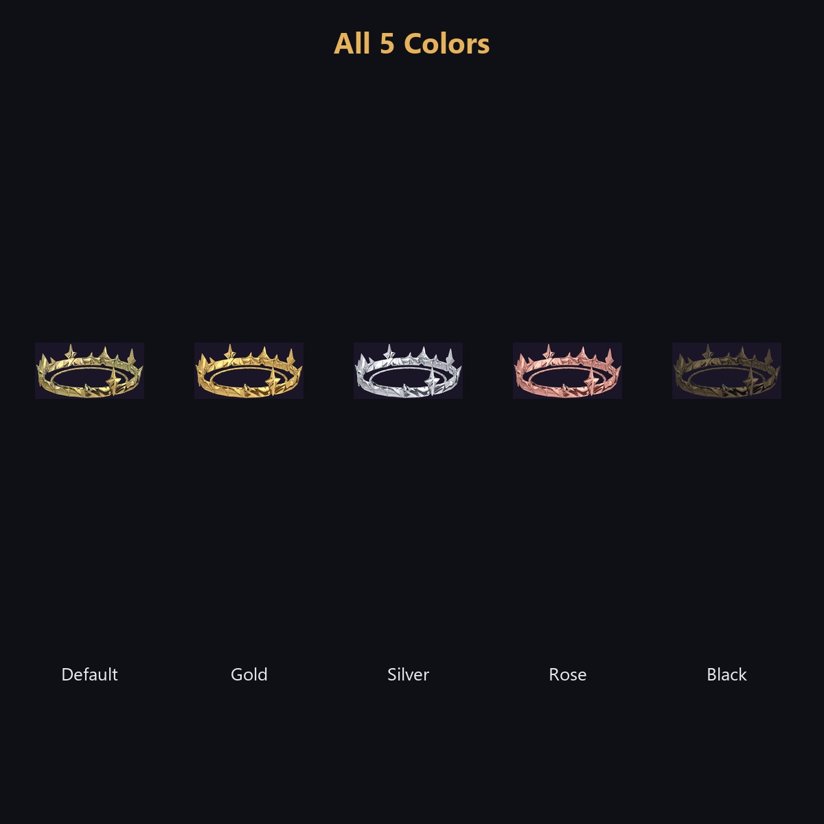Crown Halo - Swaying, Grabbable Head Accessory with Sparkles | Modular Avatar, PhysBone, 5 Colours
