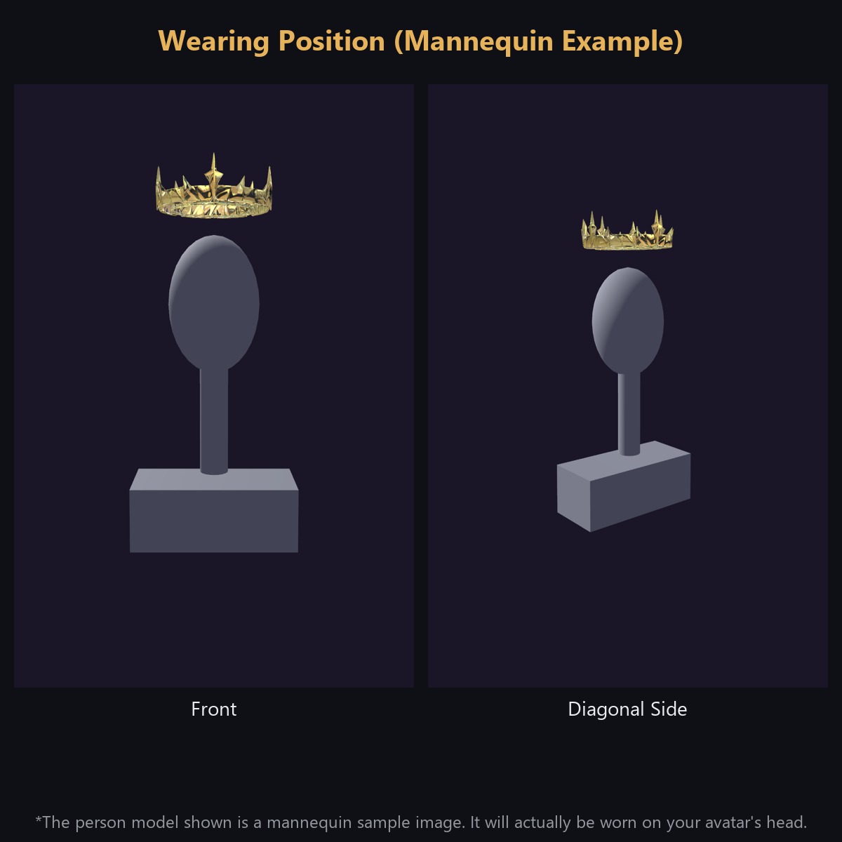 Crown Halo - Swaying, Grabbable Head Accessory with Sparkles | Modular Avatar, PhysBone, 5 Colours