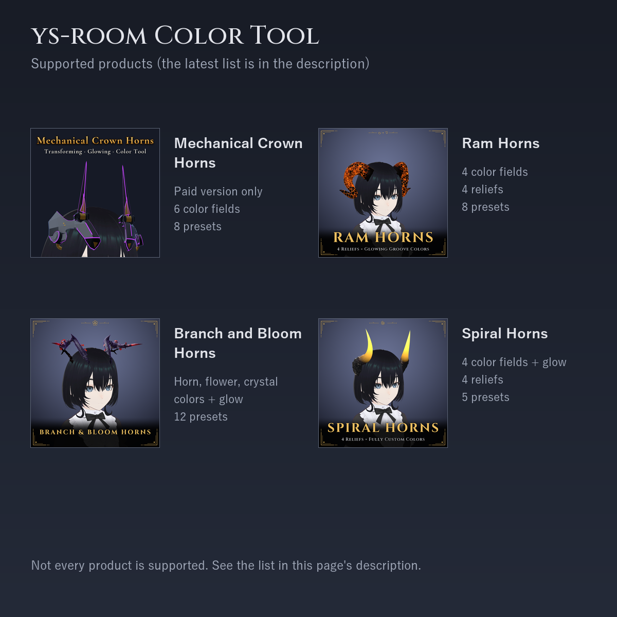 ys-room Color Tool (for supported ys-room items)