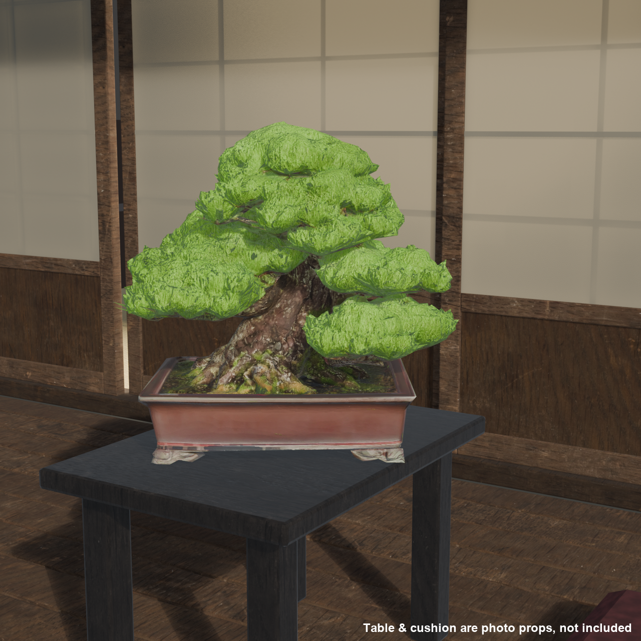 Japanese Bonsai - Black Pine in Formal Upright Style | VRChat World Prop (Free)