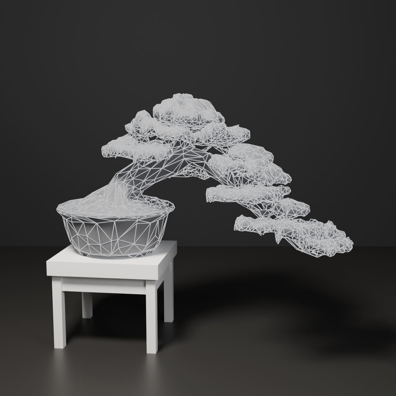 Japanese Bonsai - Shinpaku Juniper in Semi-Cascade Style | VRChat World Prop