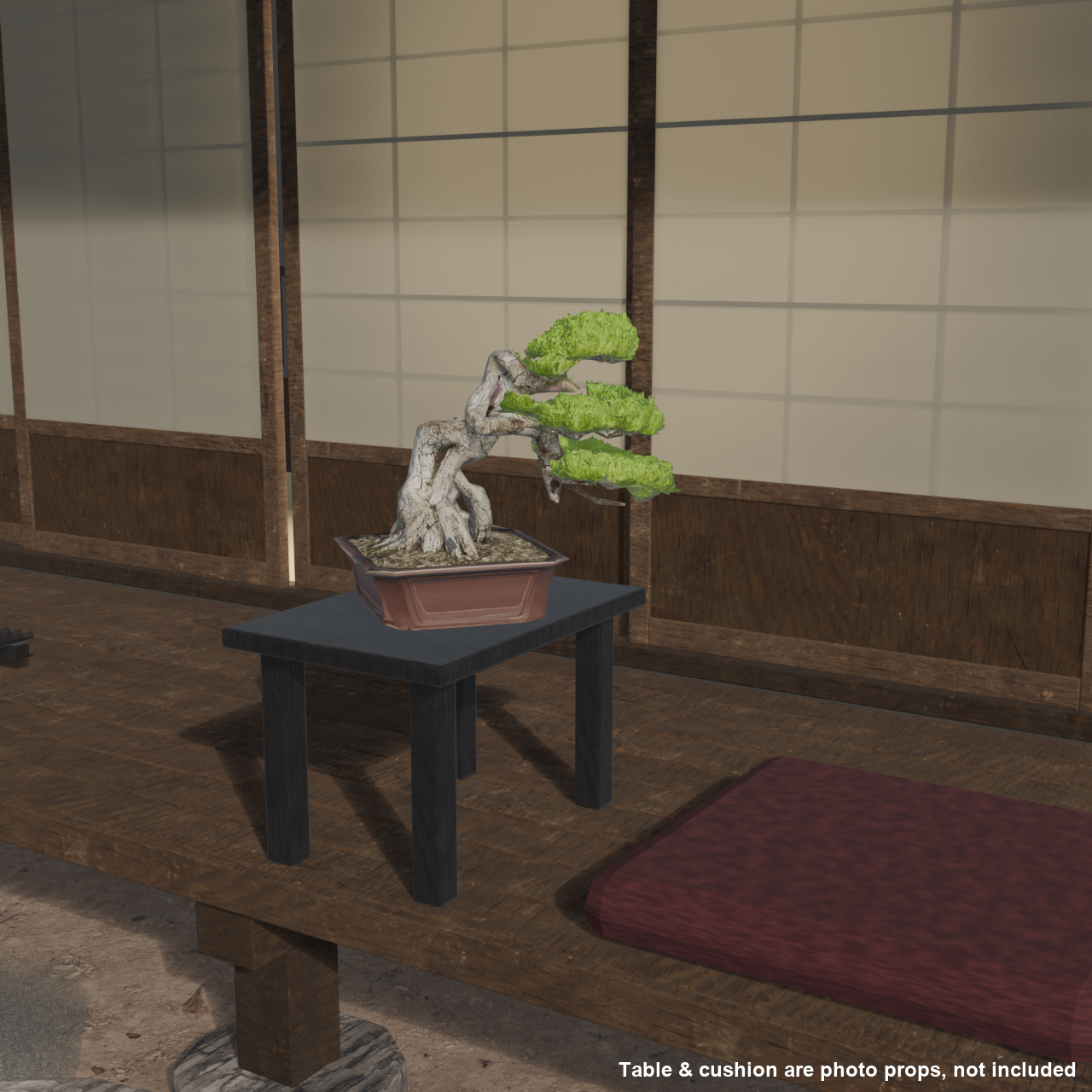 Japanese Bonsai - White Pine in Literati (Bunjin) Style | VRChat World Prop