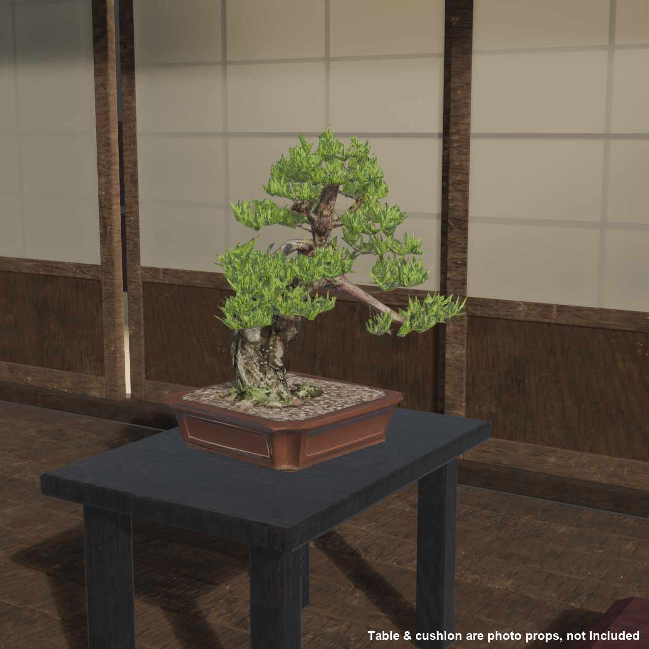 Japanese Bonsai - Black Pine with Crouching-Dragon (Garyu) Trunk | VRChat World Prop