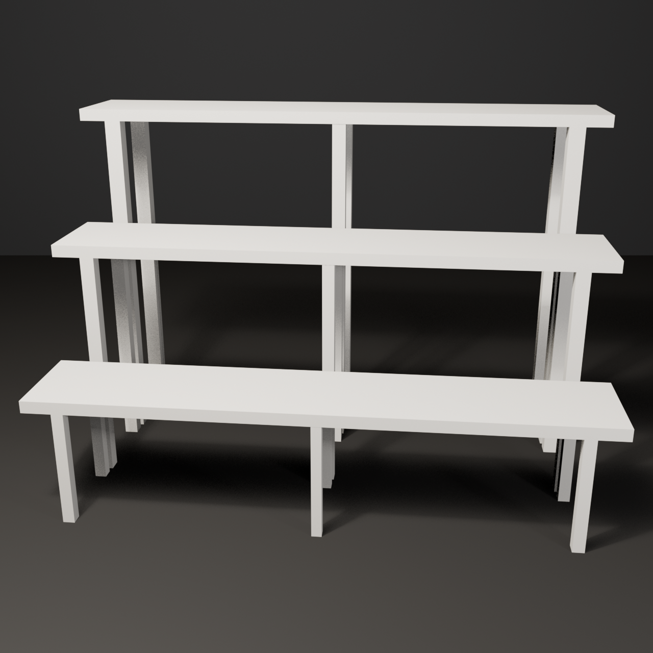 Bonsai Display Shelf - Off-White, All 8 Sizes | VRChat World Prop