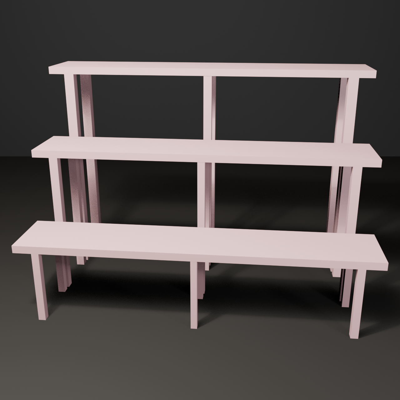 Bonsai Display Shelf - Sakura Pink, All 8 Sizes | VRChat World Prop