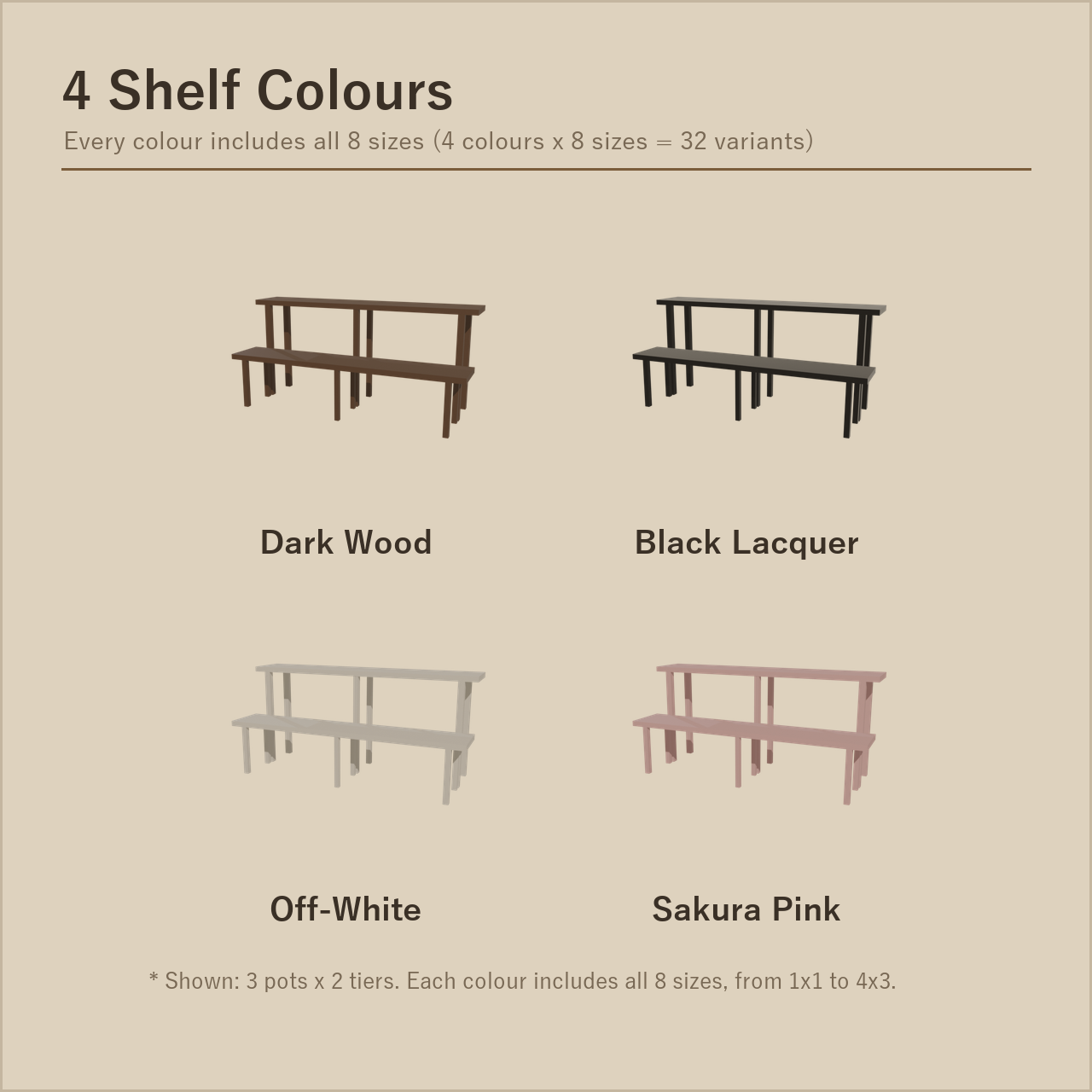 All 20 Bonsai + 4 Shelf Colors Bundle | VRChat World Prop Mega Pack