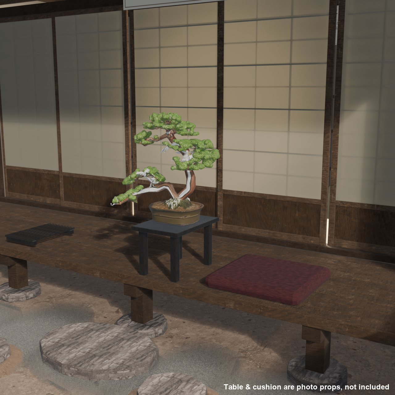 Japanese Bonsai - Large Shimpaku Juniper Twin Trunk with Shari (Hiyoku) | VRChat World Prop