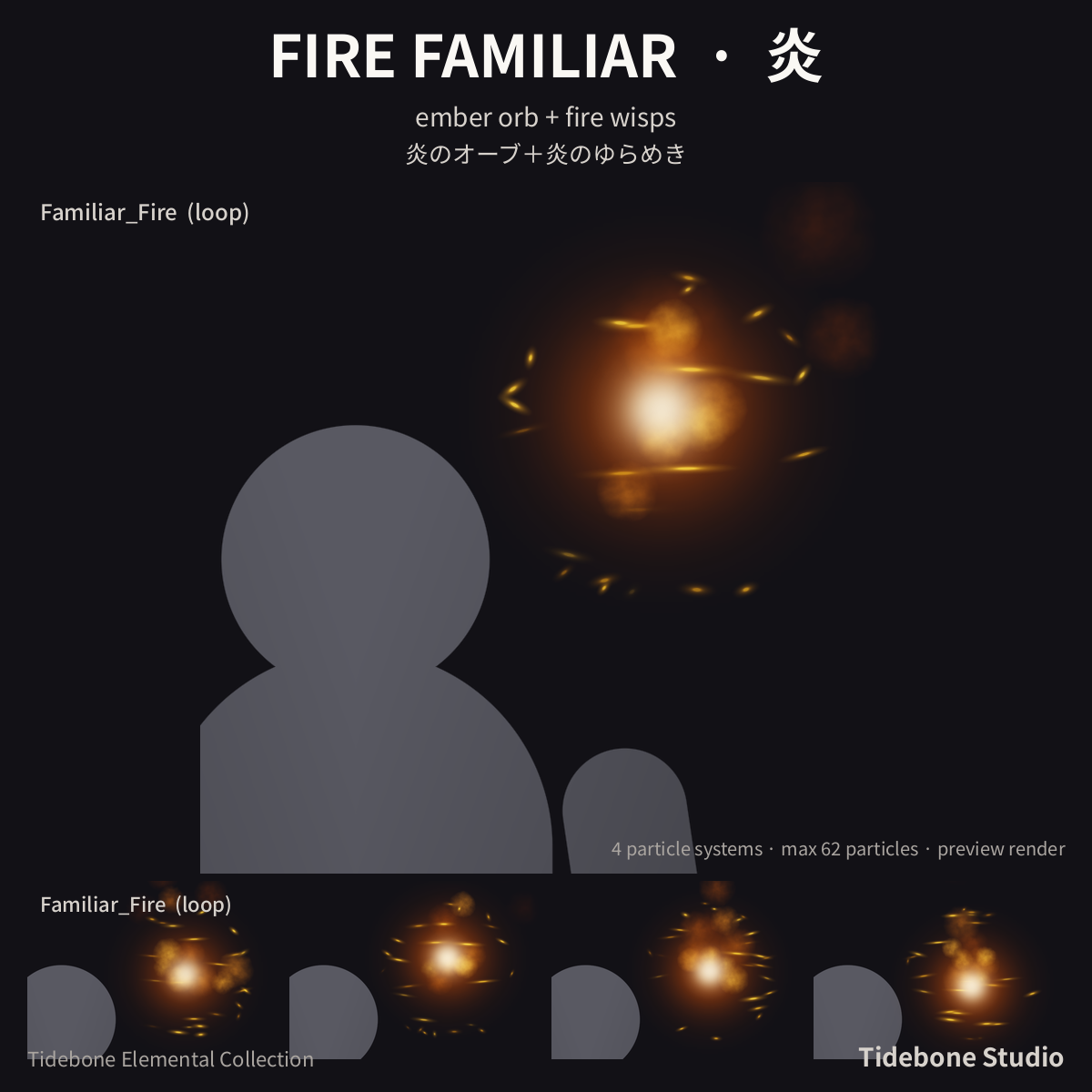 Elemental Familiars – 6 elements (Fire/Ice/Lightning/Shadow/Holy/Poison) | Tidebone Studio