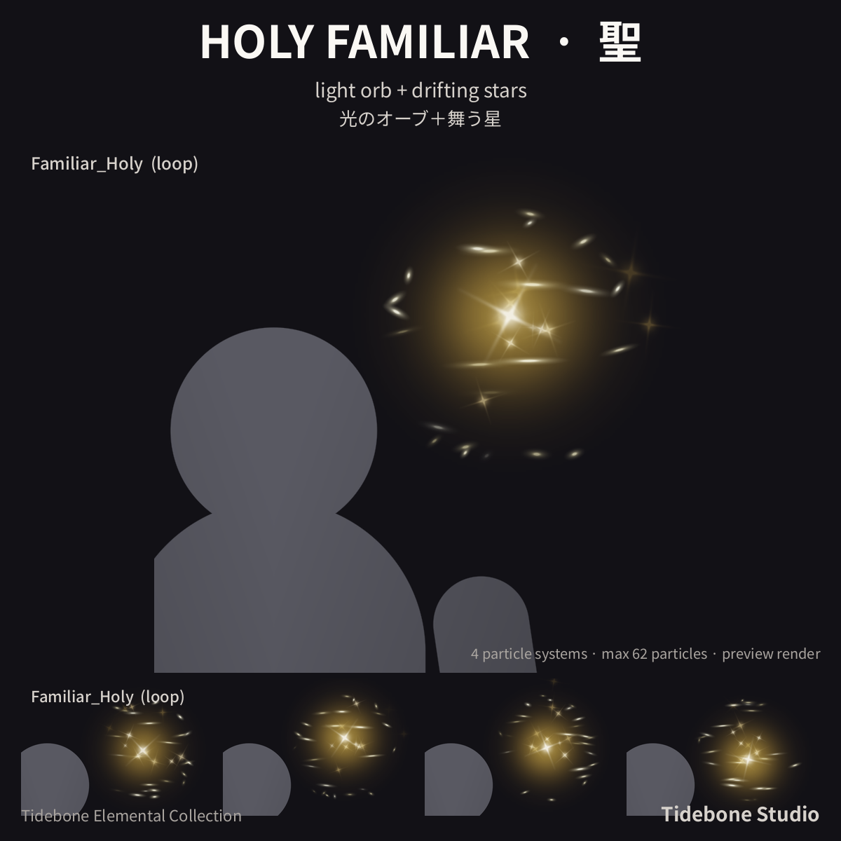 Elemental Familiars – 6 elements (Fire/Ice/Lightning/Shadow/Holy/Poison) | Tidebone Studio
