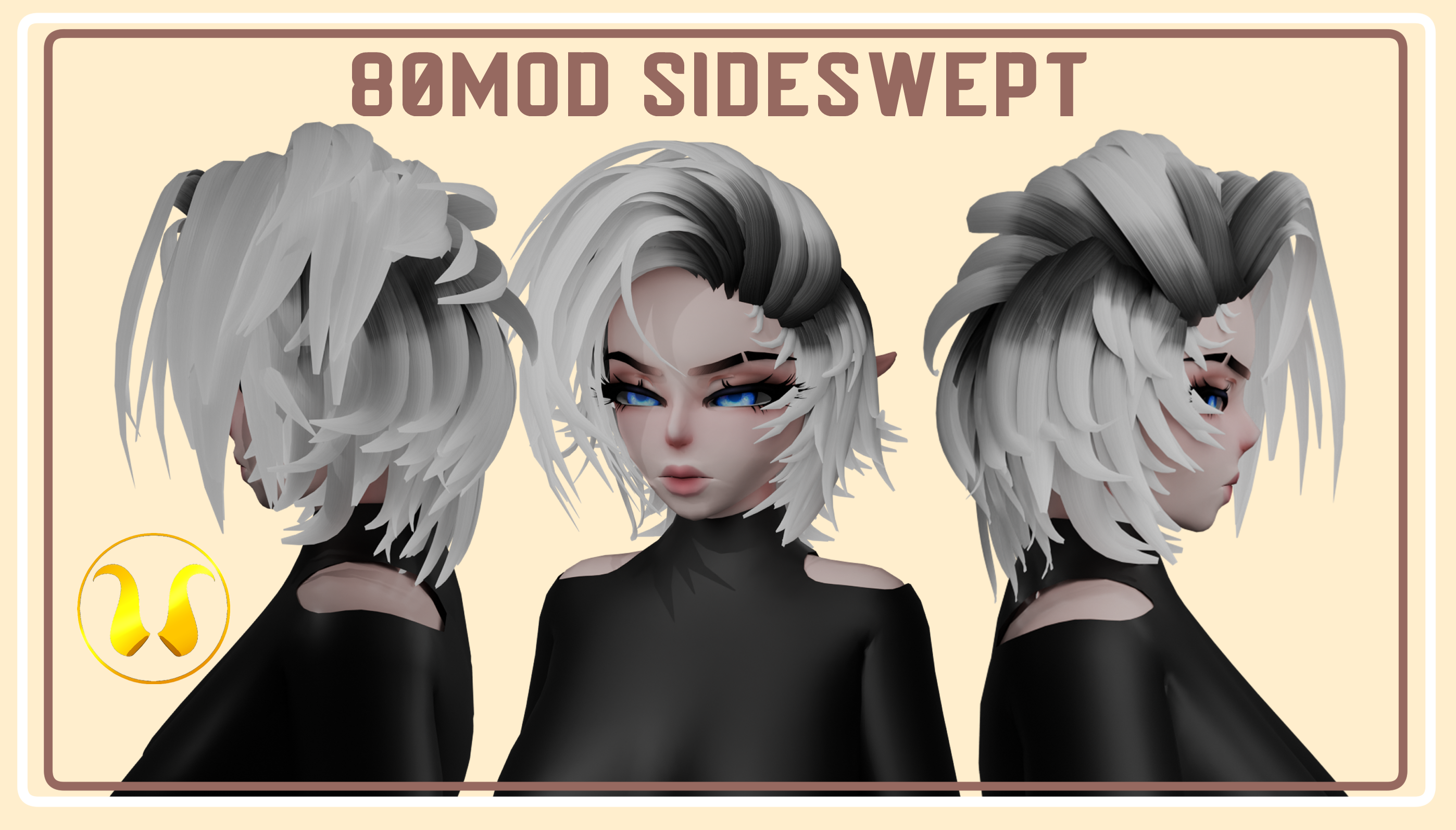 MOD80 SIDESWEPT | 3D ASSET |