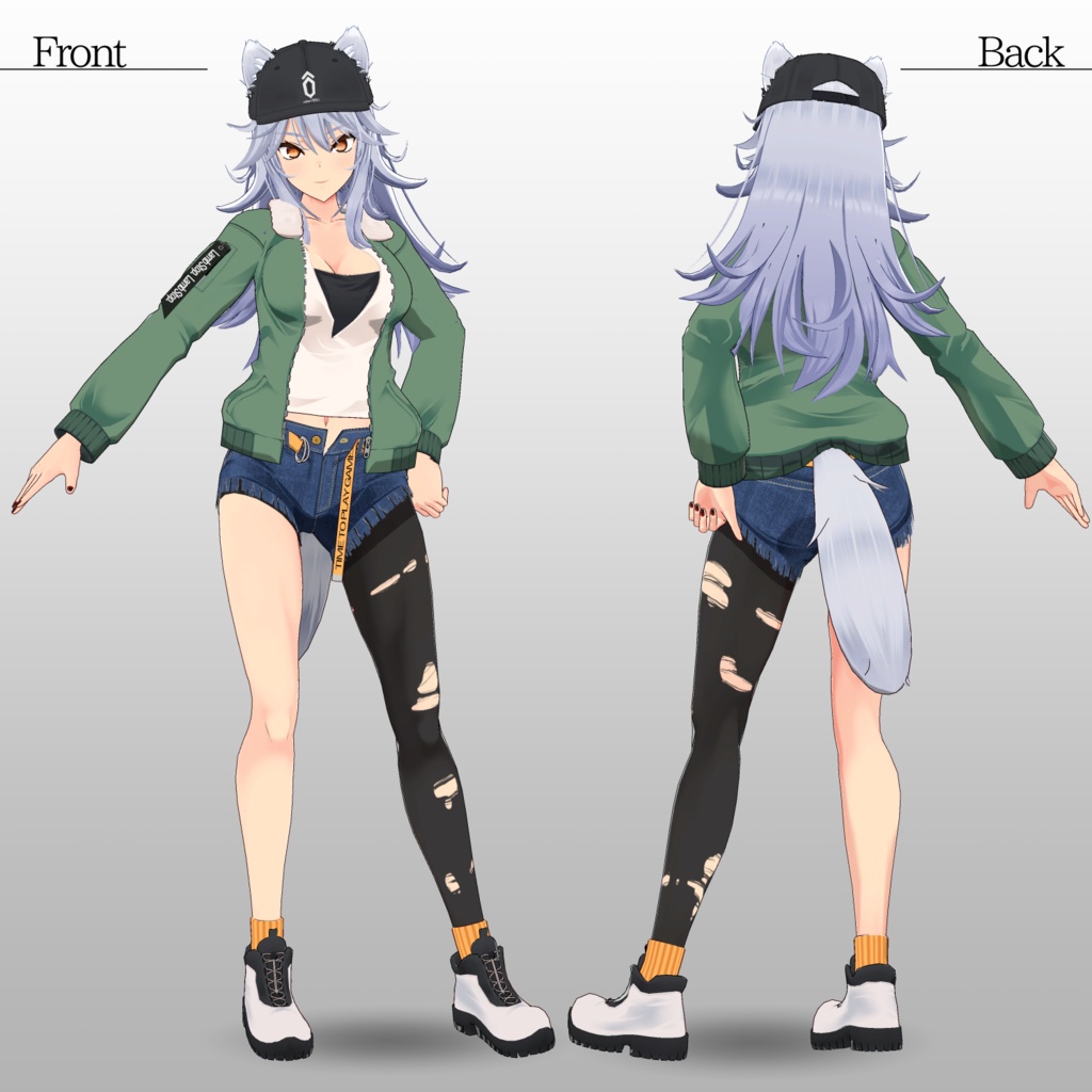 Okami Roux VRChat 3D Model Ver1.01