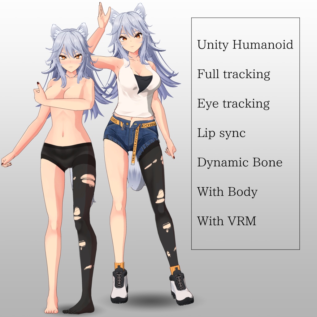Okami Roux VRChat 3D Model Ver1.01