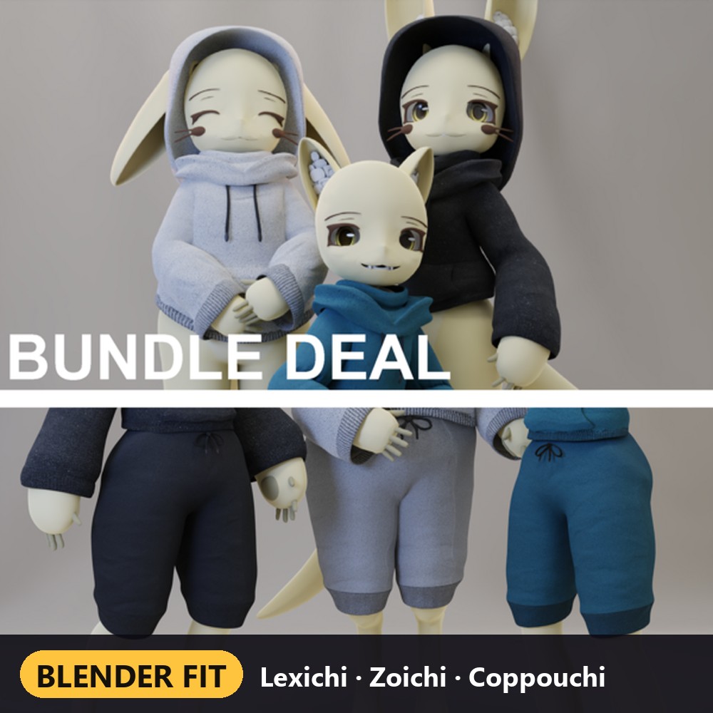 Hoodie + Sweatpants Set for Furry Avatars (VRChat)
