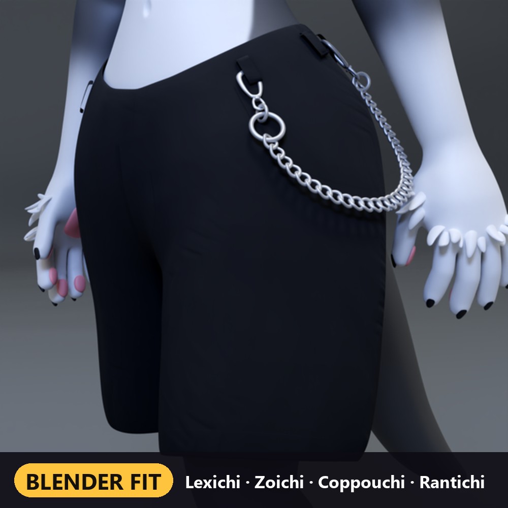 E-Boy Chain Shorts for Furry Avatars (VRChat)