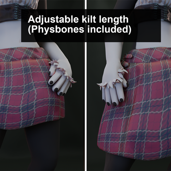 VRChat Kilt Skirt (Adjustable/Unisex Fit)