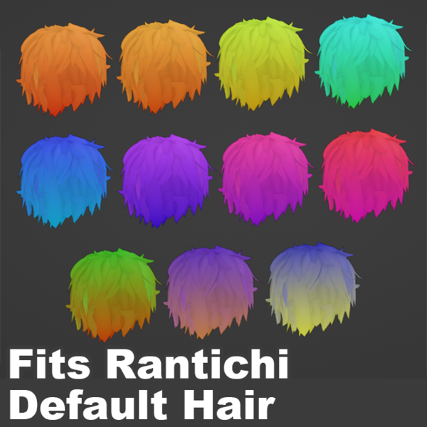 VRChat Gradient Rantichi Hair Textures - Nanachi Avatar Asset by ...