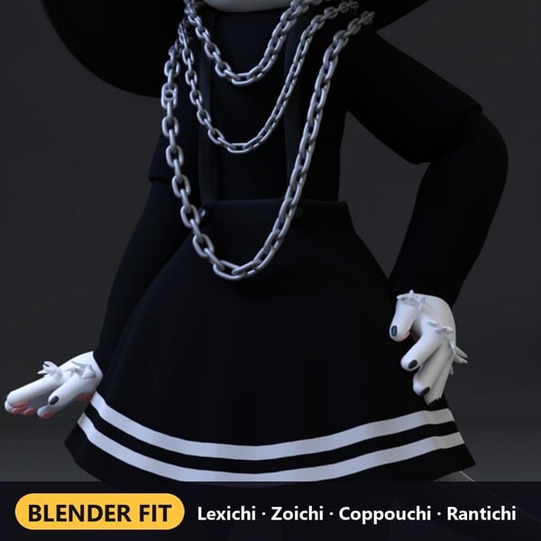 VRChat E-Girl Witch Dress for Furry Avatars · Halloween