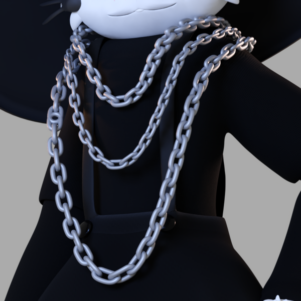 VRChat E-Girl Witch Chain for Furry Avatars · Halloween