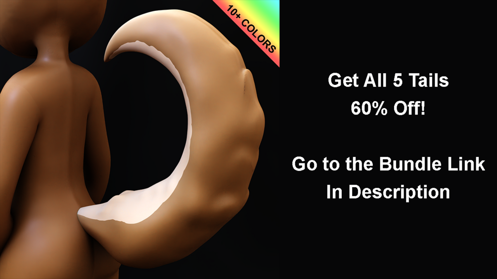 Curly Furry Tail for VRChat Avatars