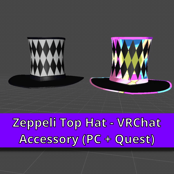 Zeppeli Tophat — VRChat Drop-On Accessory (PC + Quest)