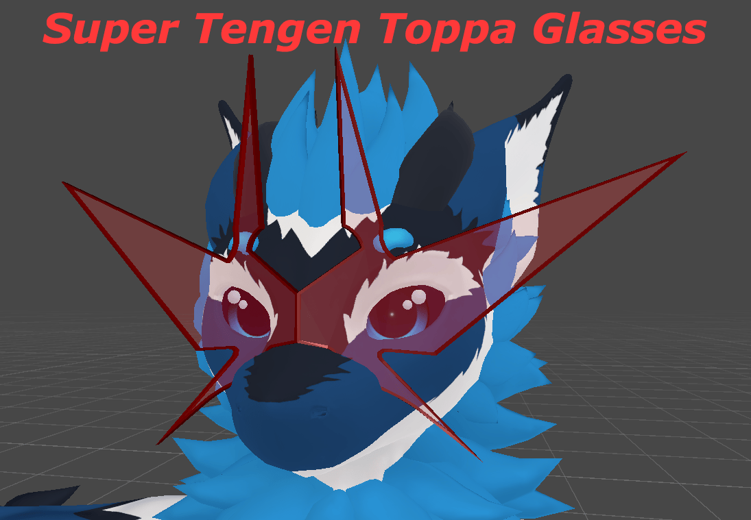 Gurren Lagann Glasses — VRChat Avatar Accessory Pack