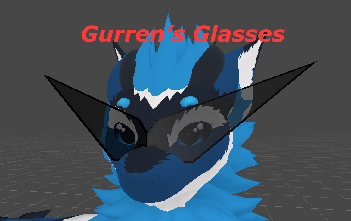Gurren Lagann Glasses — VRChat Avatar Accessory Pack