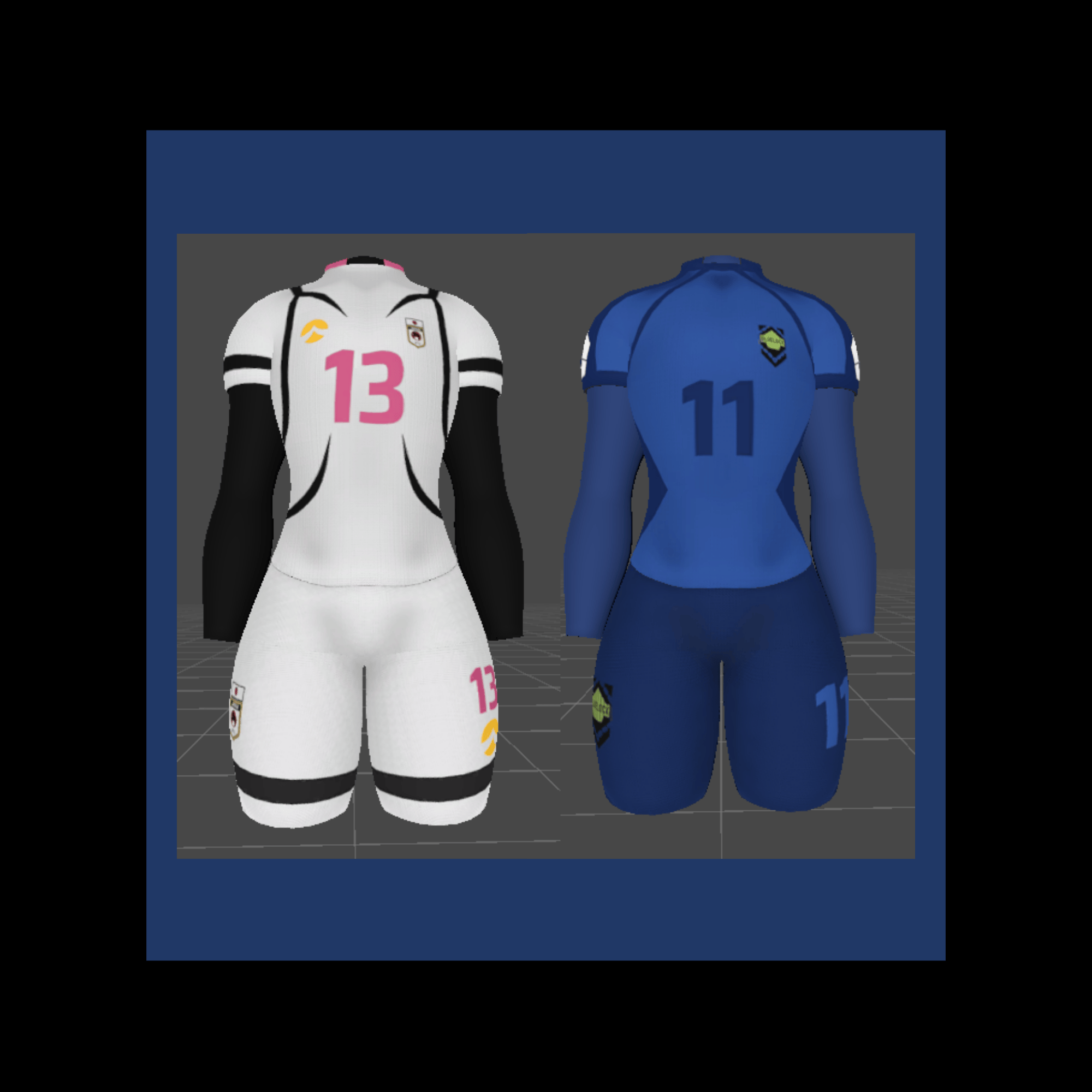 Blue & White Anime Soccer Outfit — Blue Lock Inspired