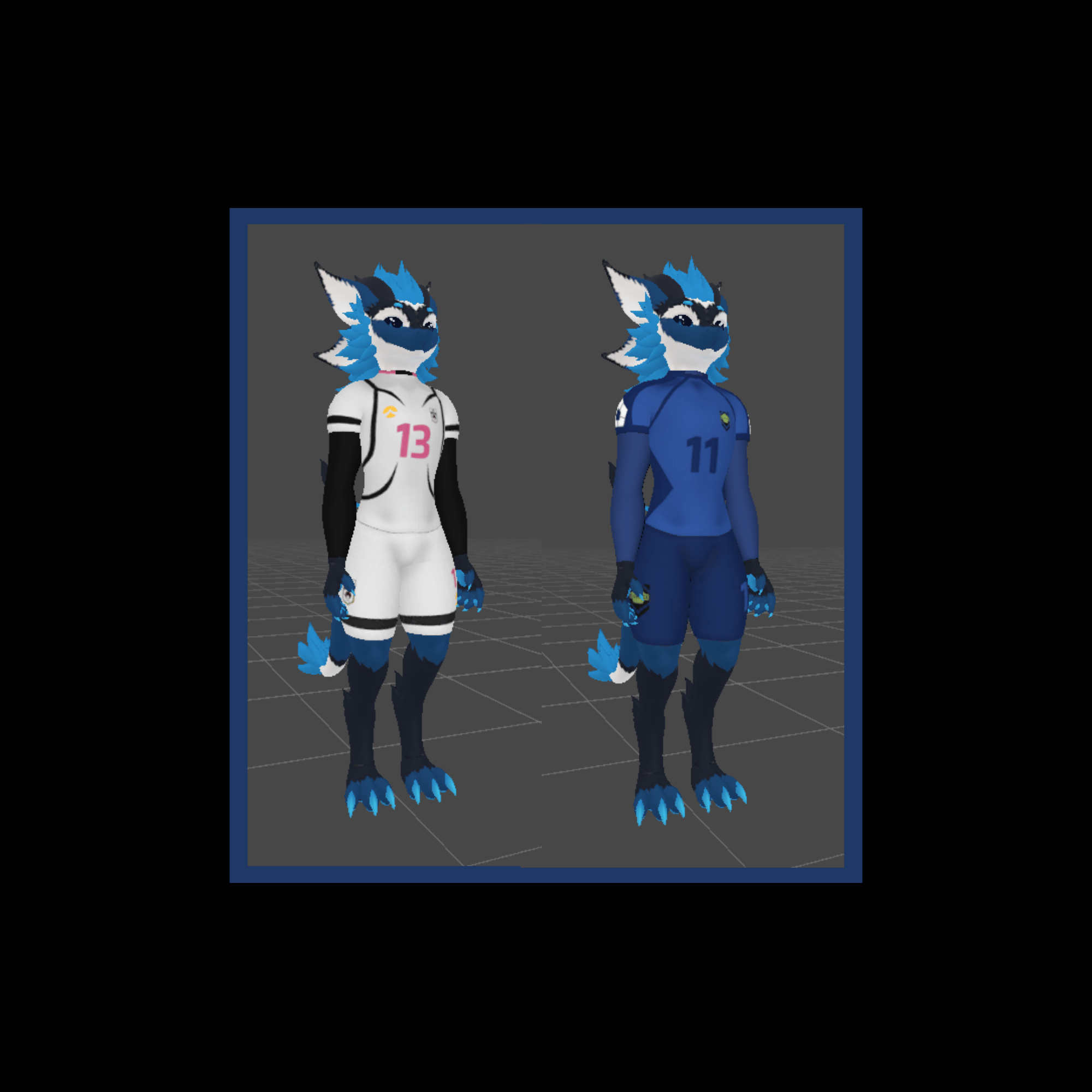 Blue & White Anime Soccer Outfit — Blue Lock Inspired