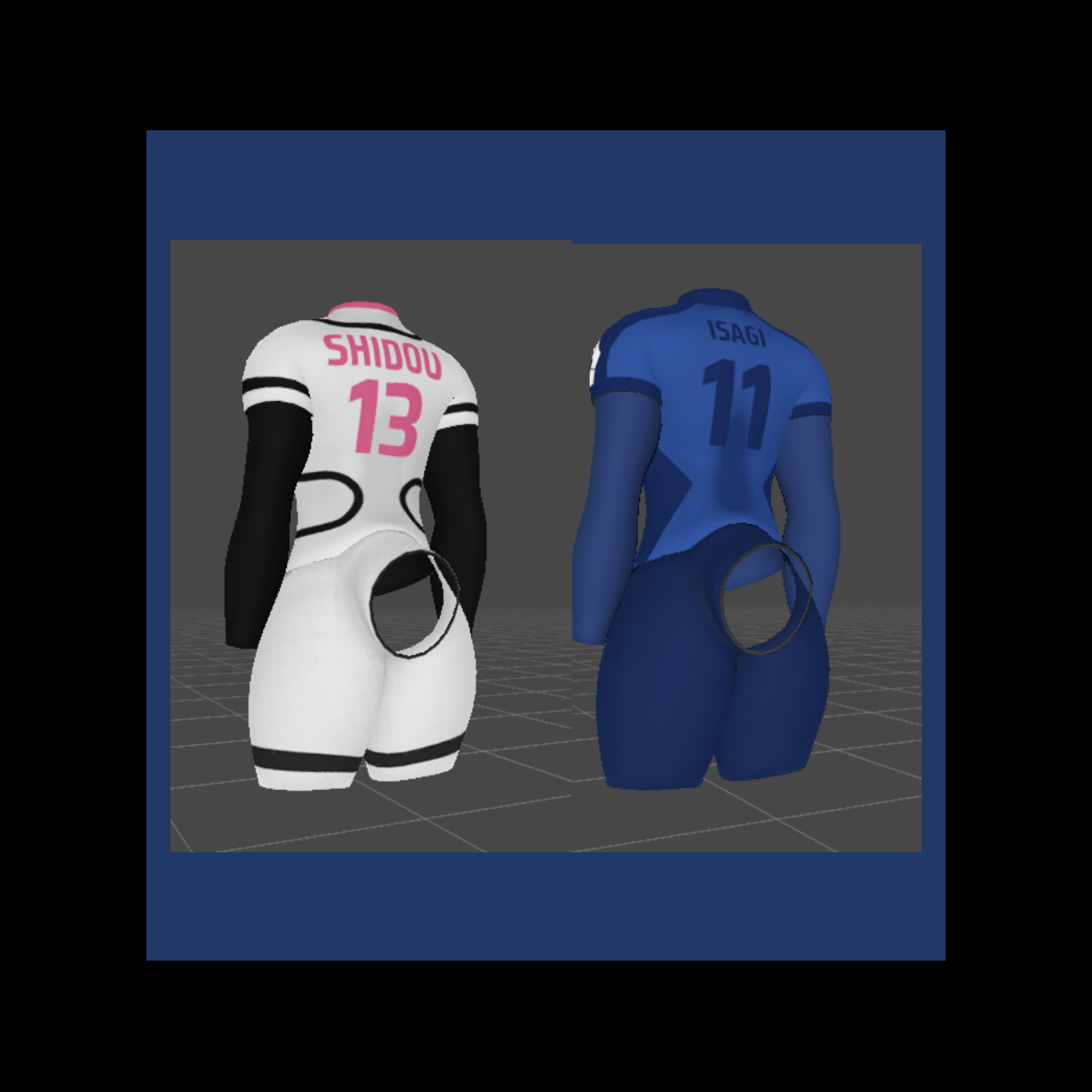 Blue & White Anime Soccer Outfit — Blue Lock Inspired