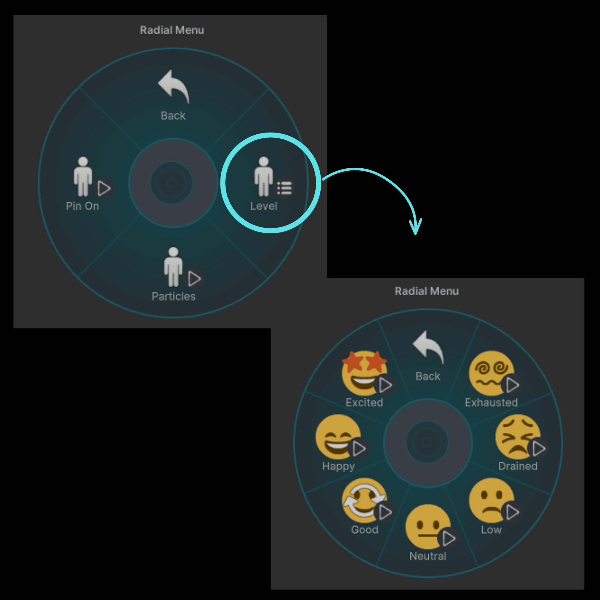 Social Battery Pin – VRChat Mood Indicator - 7 Mood Levels (VRCFury)