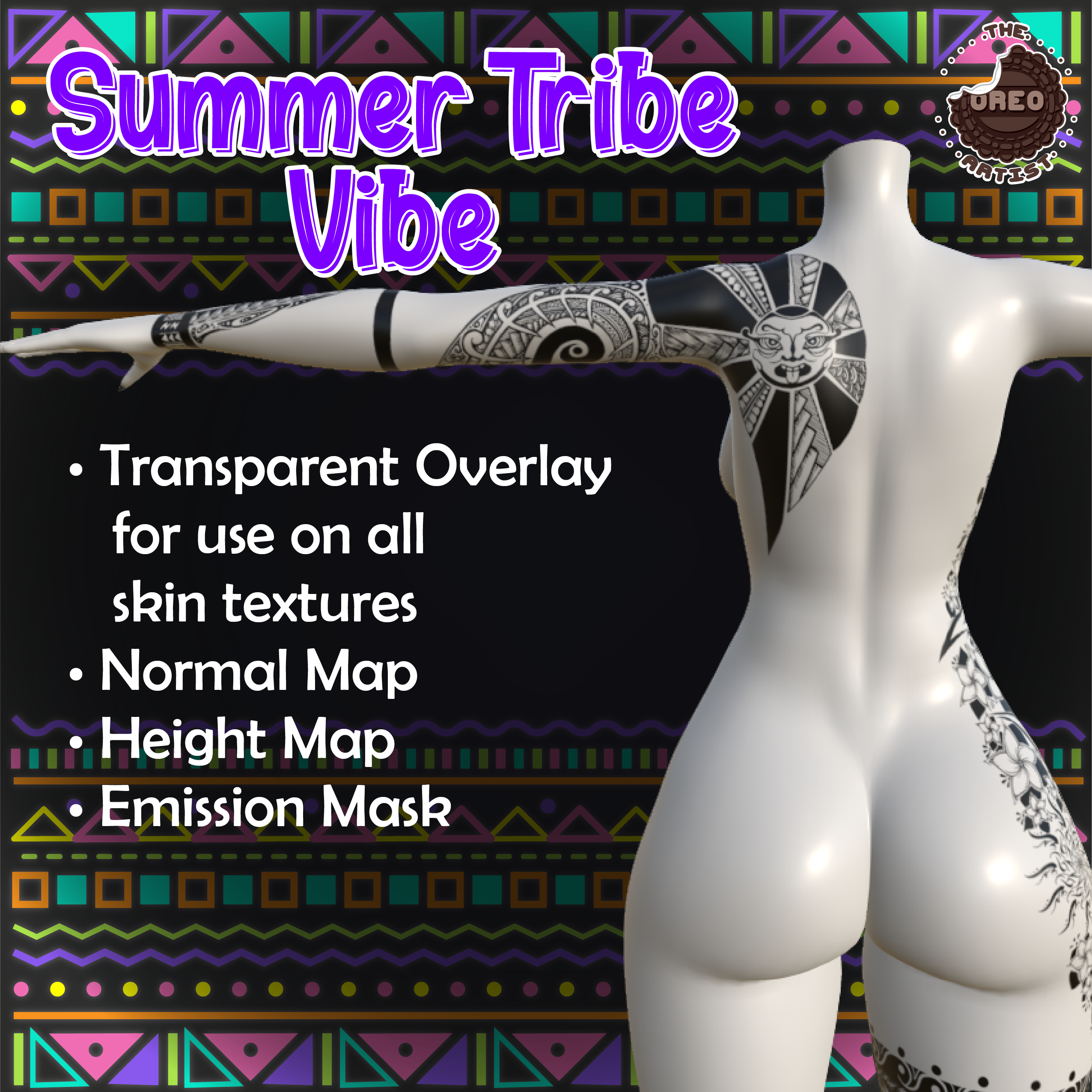 Summer Tribe Vibe Tattoo for Zinfit