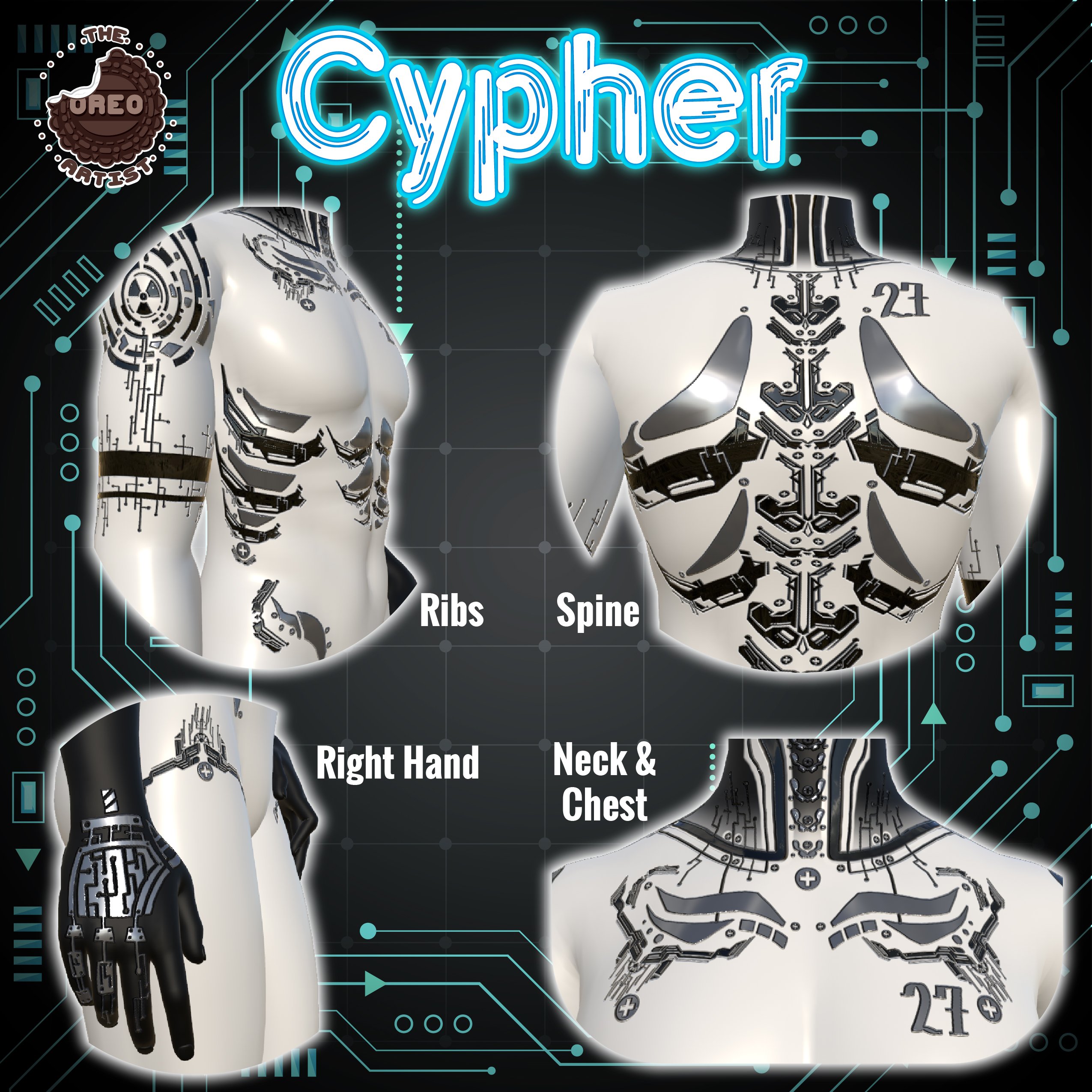Cypher Tattoo for Zinfit Male