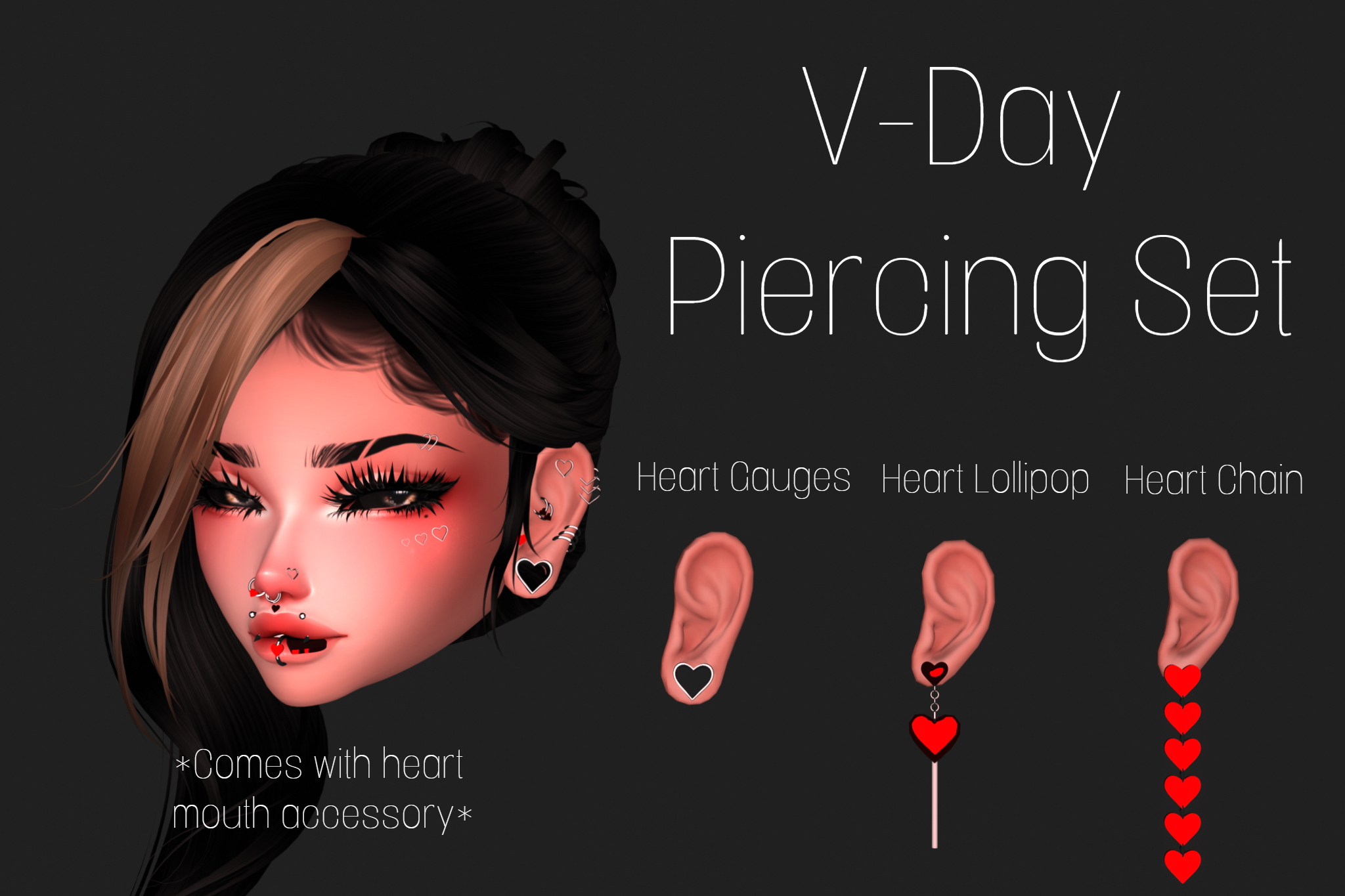 "Hearts" - Valentine's Day Jewelry Set