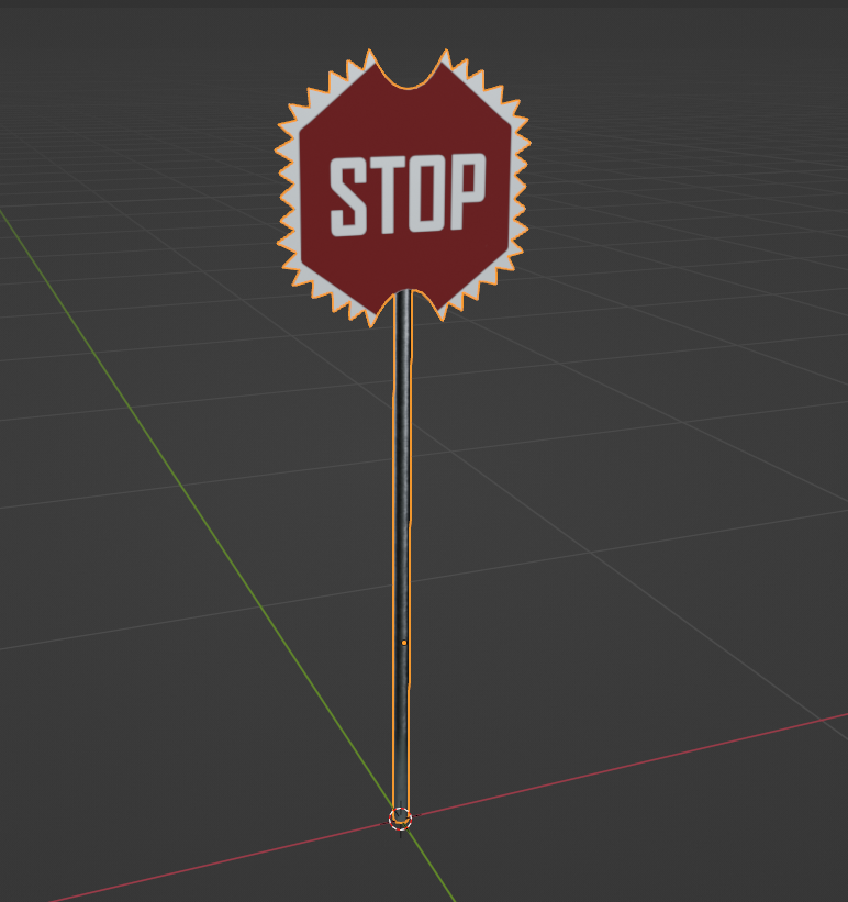 Punisher Traffic Sign Axe (Halloween Asset)