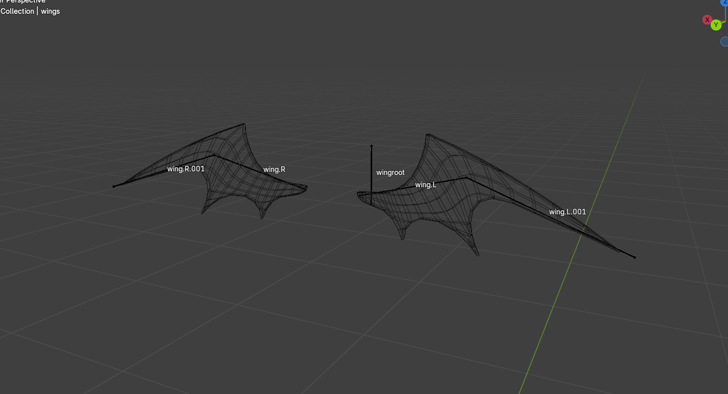simple floating wings (bat/demon/imp)