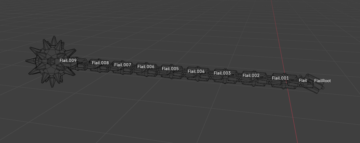 dragging flail tail
